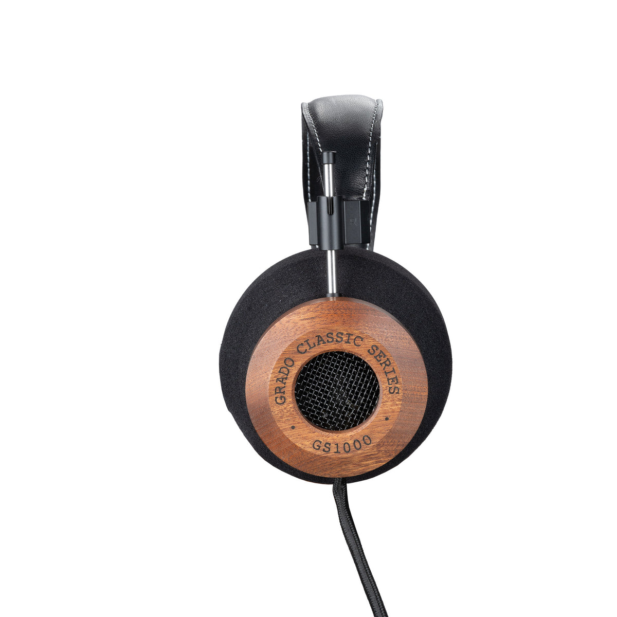 Grado GS1000 Classic Series Open-Back Headphones, Mahogany, mahogany earcup close-up