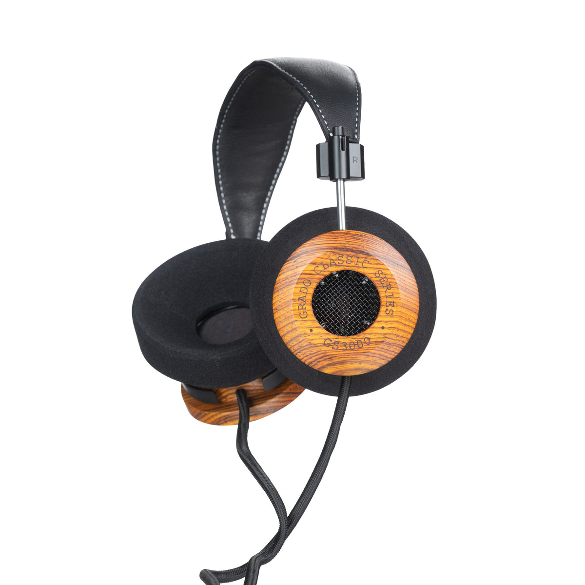 Grado GS3000 Classic Series Open-Back Headphones, Cocobolo, three-quarter diagonal view