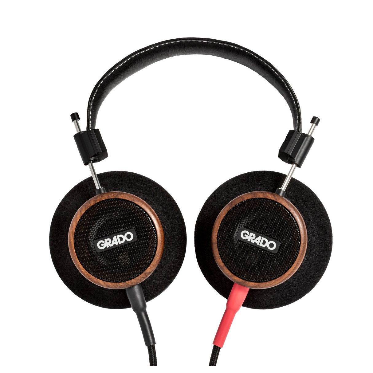 Grado Signature S550 Open-Back Headphones, Brazilian Walnut, front view of both earcups