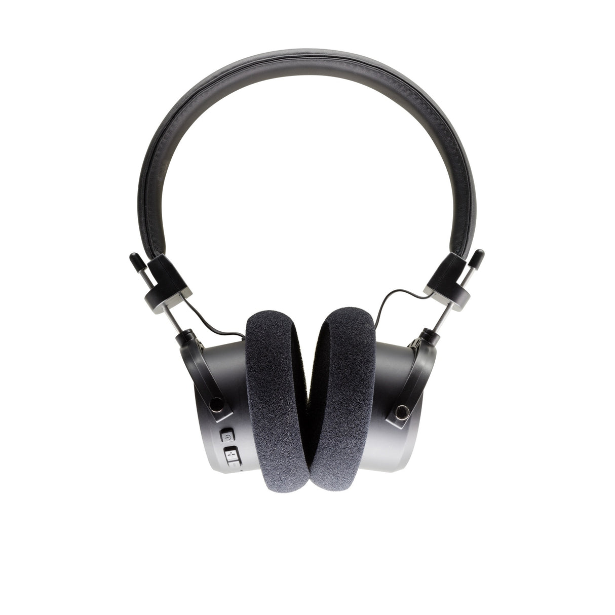 Grado W Cushions Replacement Earpads, black foam, cushion side view, shown fitted to the Grado GW100x