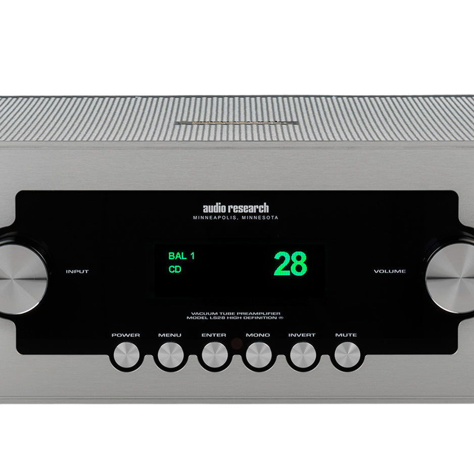 Audio Research LS28SE Preamplifier silver front close