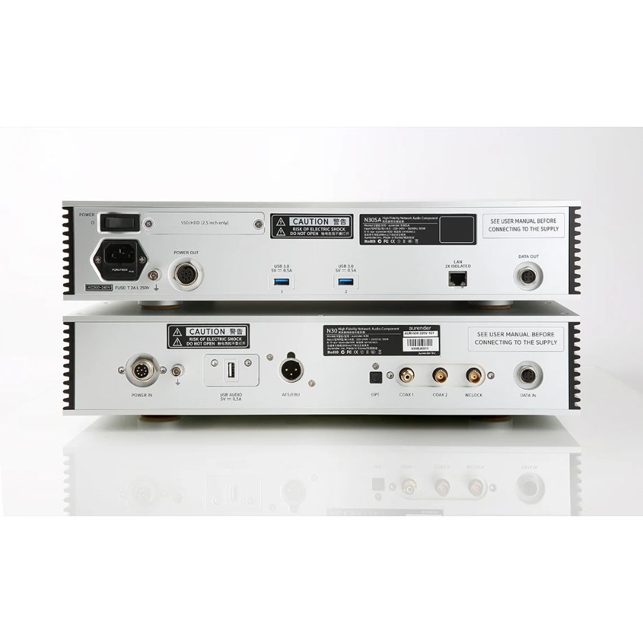 Aurender N30SA Music Server | Streamer silver back