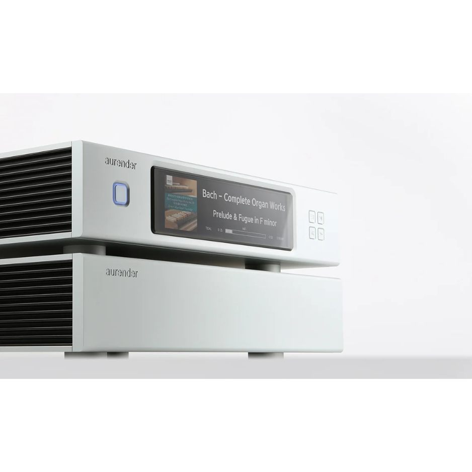 Aurender N30SA Music Server | Streamer silver angled