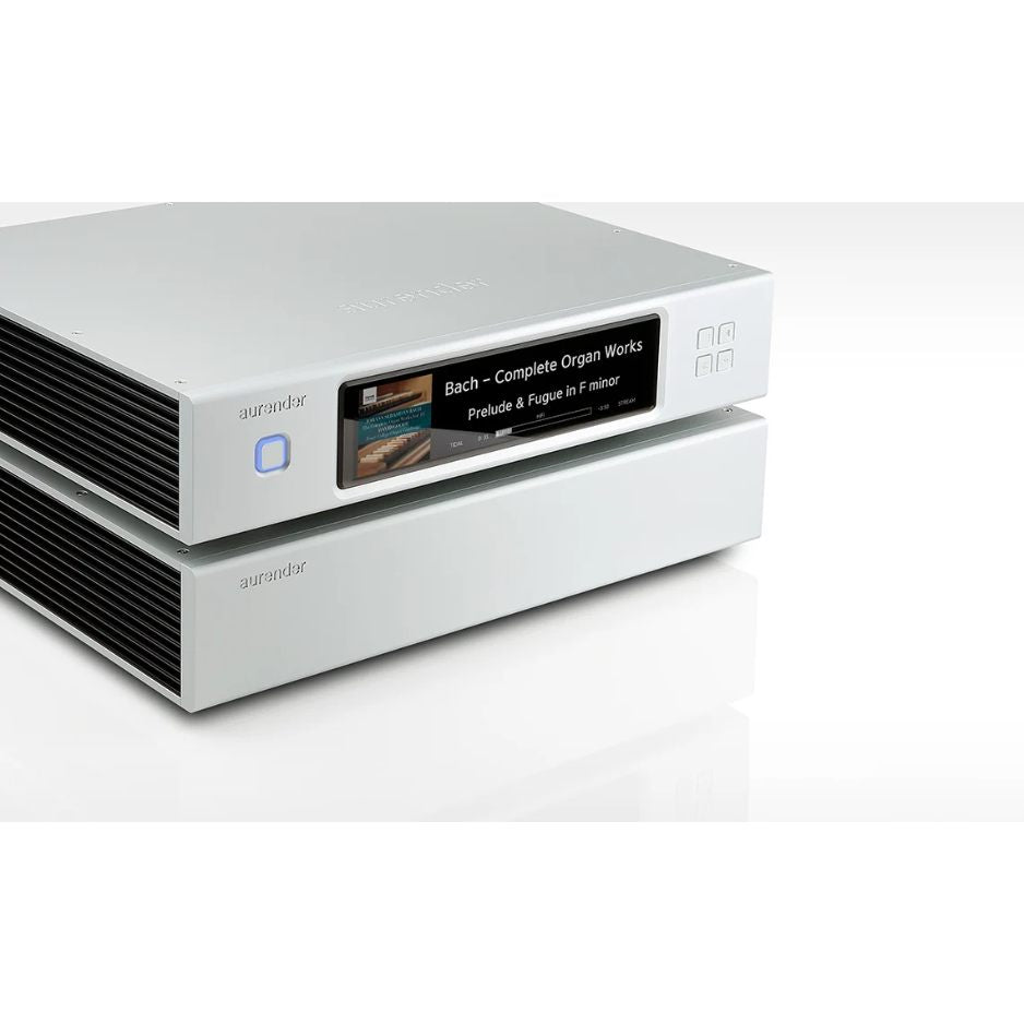 Aurender N30SA Music Server | Streamer silver angled