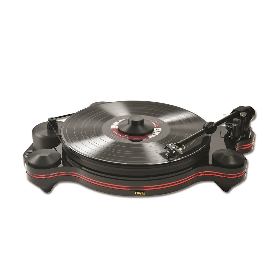 Oracle Audio Origine Mk2 Turntable - Neon Red Illuminated Acrylic Insert