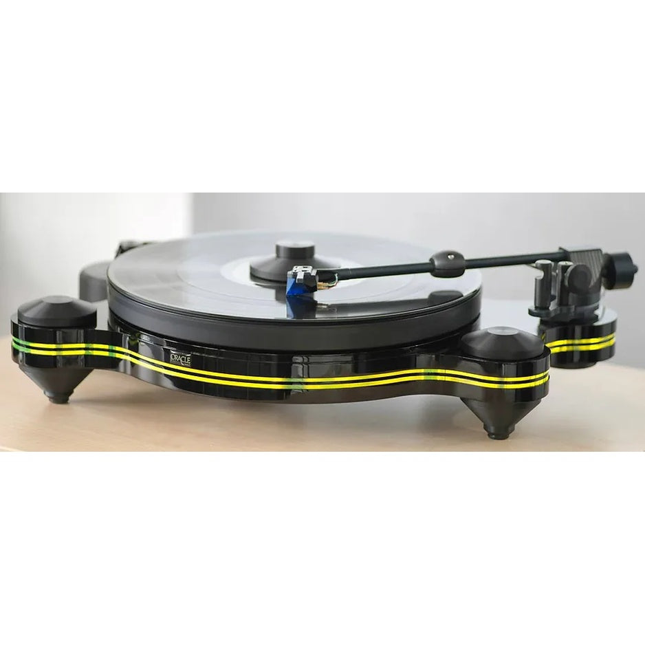 Oracle Audio Origine Mk2 Turntable - Neon Green Illuminated Acrylic Insert