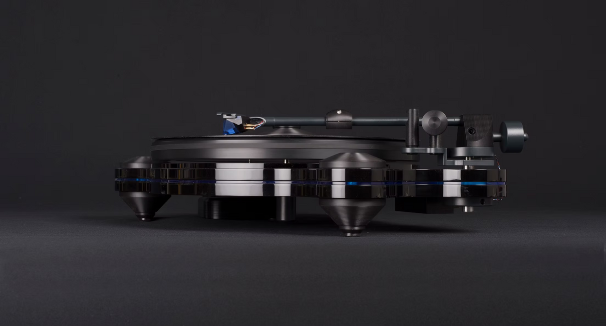 Oracle Audio Origine Mk2 Turntable high-resolution product shot with blue acrylic insert