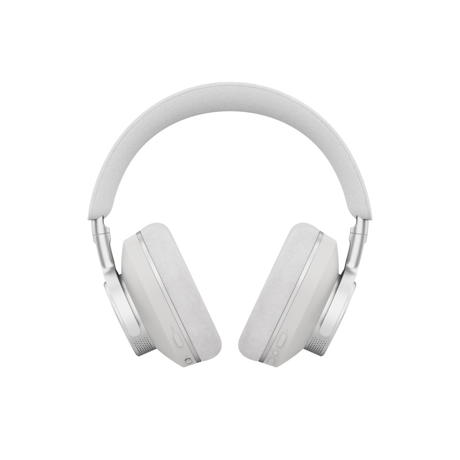Melomania P100 white side view showing earcup controls
