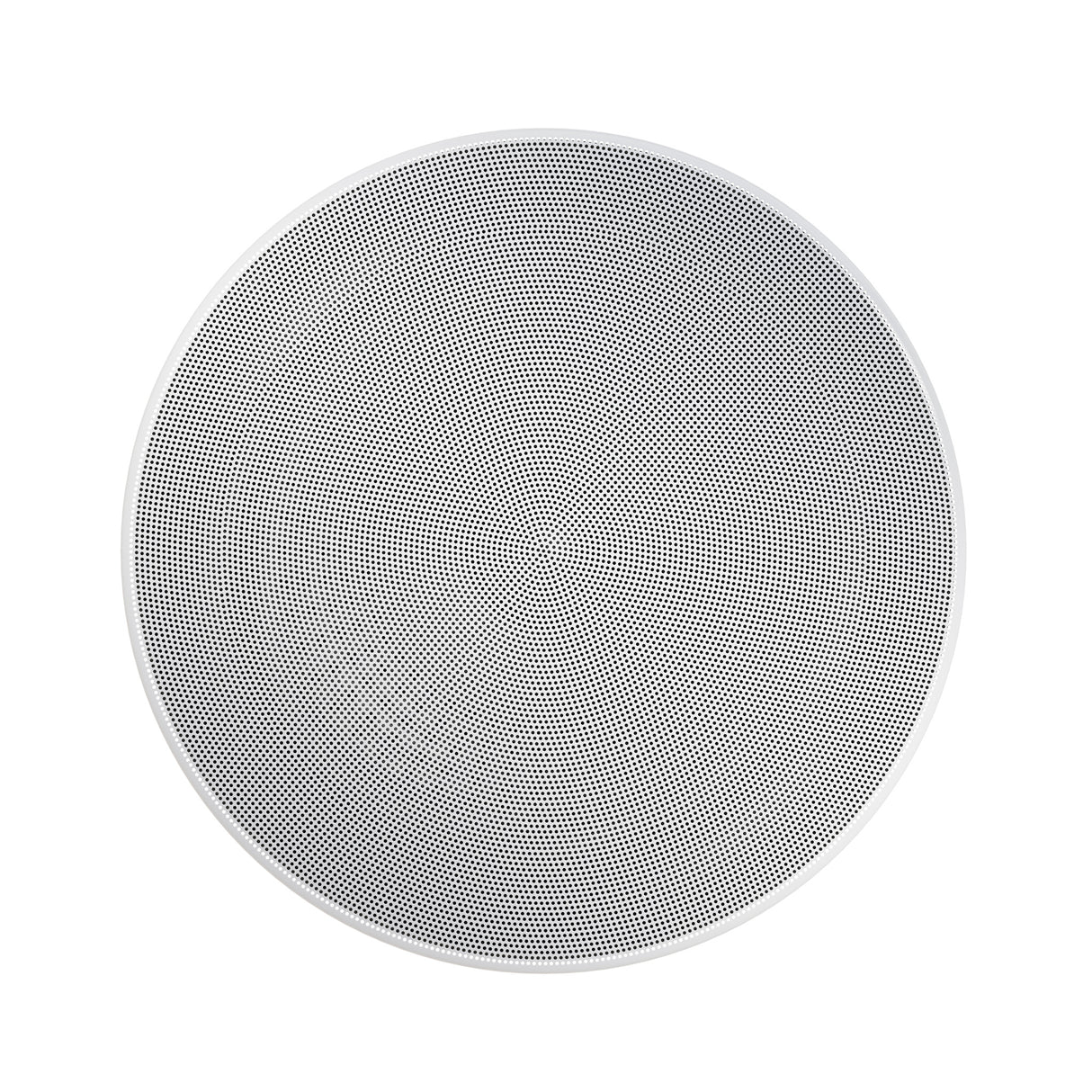 Perlisten X2ic In-Ceiling Speaker, front view with the white grille fitted