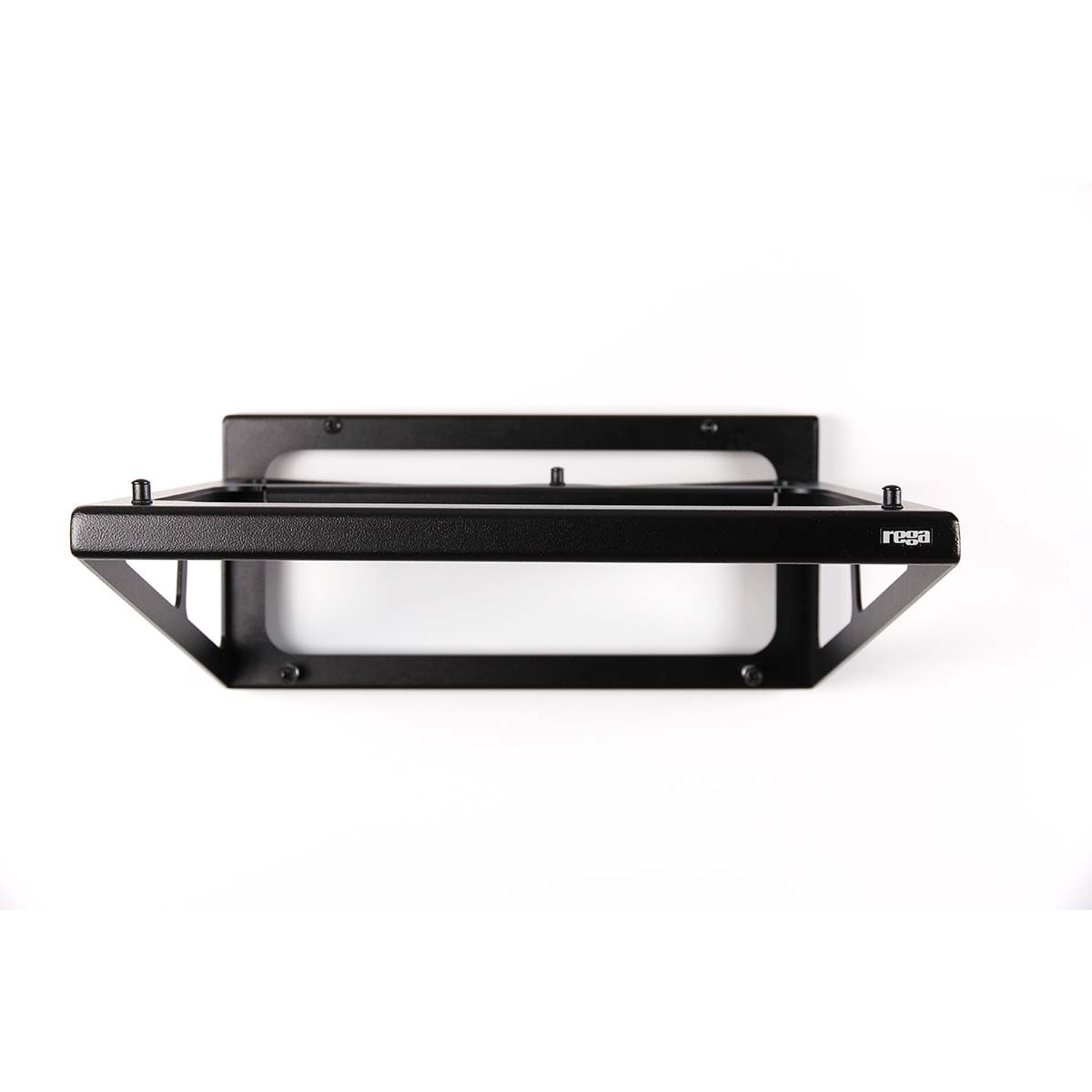 Rega Planar 1/2/3/6 Turntable Wall Bracket, Black, front view