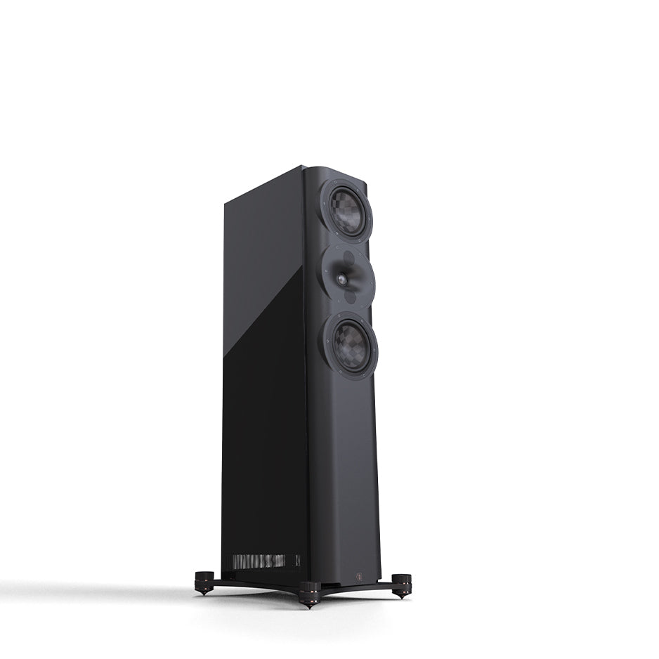 Perlisten S5t Tower Speaker black angled view