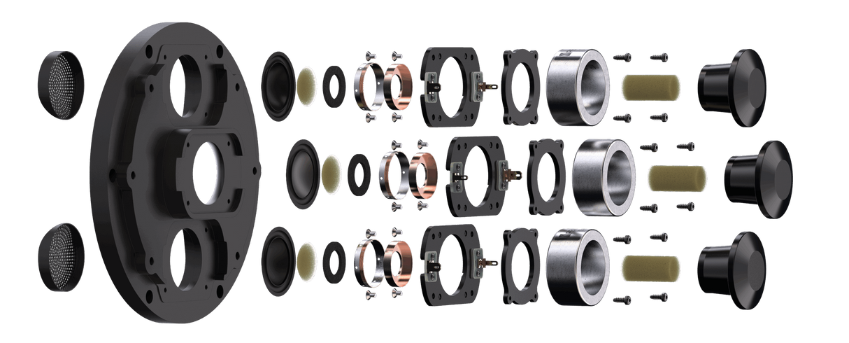 Perlisten S7t Black Edition DPC Array exploded view