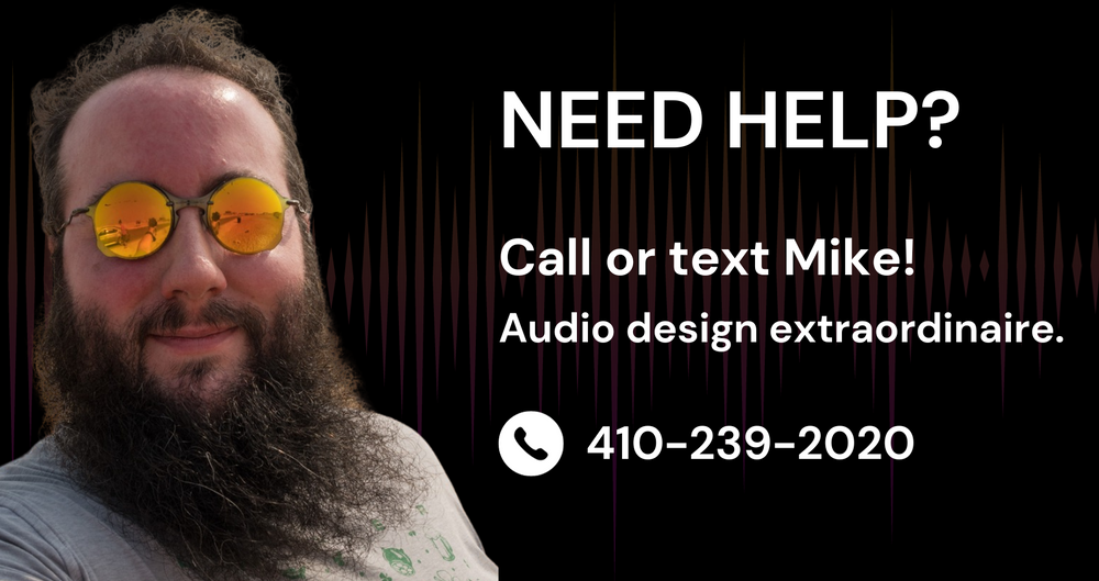 Contact Mike at the LIstening Room Product photo with phone number and Michael Hoatson's face