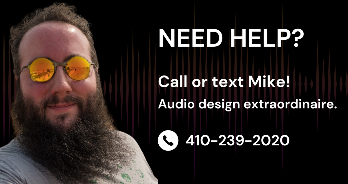 Contact Mike at the LIstening Room Product photo with phone number and Michael Hoatson's face