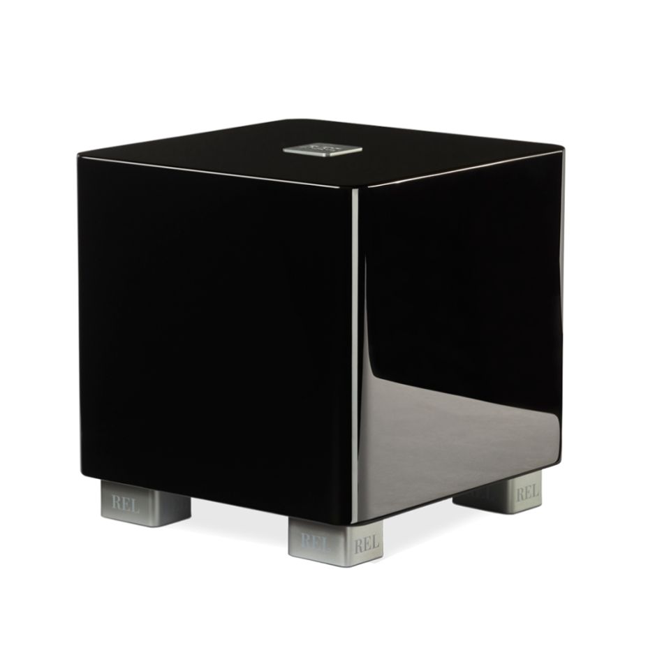 REL T/5x Subwoofer piano black perspective