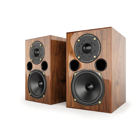 Acoustic Energy AE1 40th Anniversary Edition bookshelf speakers in gloss walnut