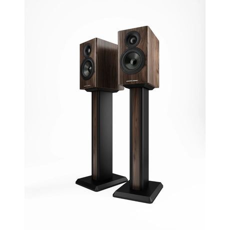 Acoustic Energy speaker stands with AE500 speakers