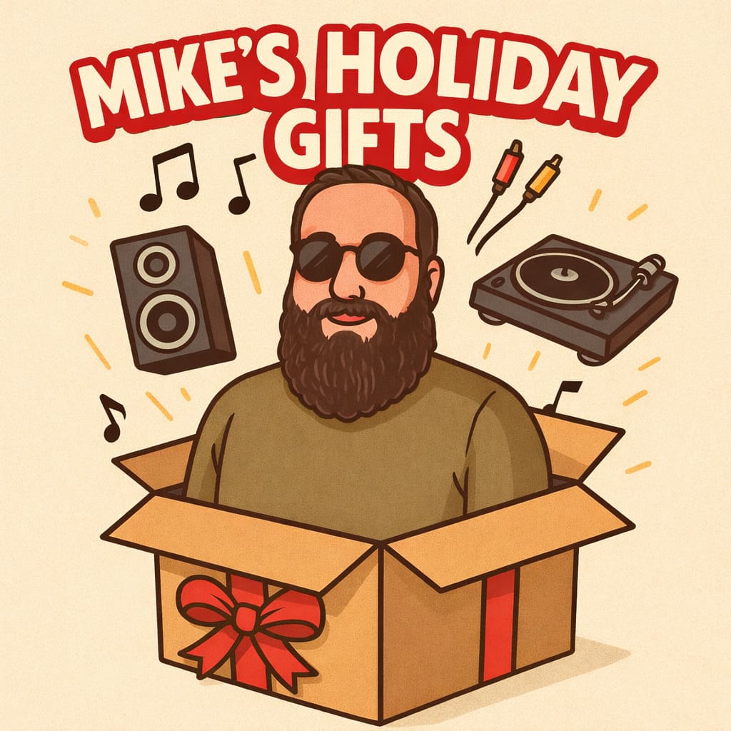 Mike's Holiday Gift cover photo showing mike in a wrapped up box