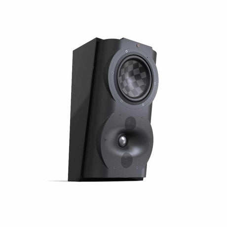 Perlisten S4s surround speaker in high gloss black, on-wall design with DPC-Array