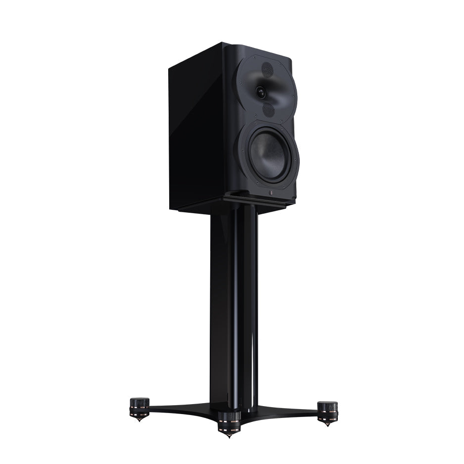 Perlisten R4b on a stand - Audiophile Bookshelf Speaker