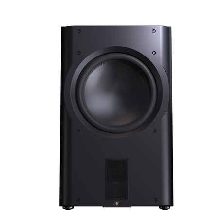 Perlisten D215s dual-driver subwoofer with carbon fiber drivers and 3kW amplification