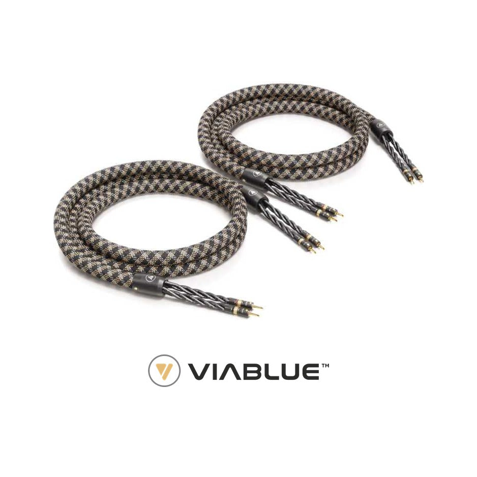 VIABLUE SC-6 AIR speaker cables with the VIABLUE logo