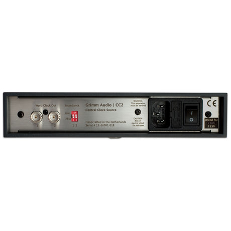 Grimm Audio CC2 Master Clock rear panel