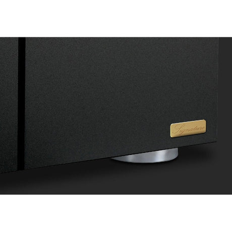 Audia Flight Strumento no.4 Signature gold plaque detail and foot