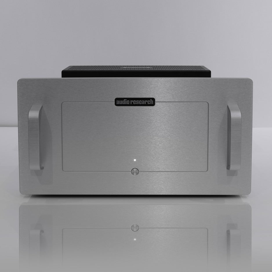 Audio Research D-80 Stereo Power Amplifier front view silver