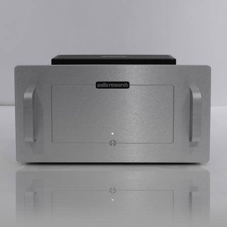 Audio Research D-80 Stereo Power Amplifier front view silver