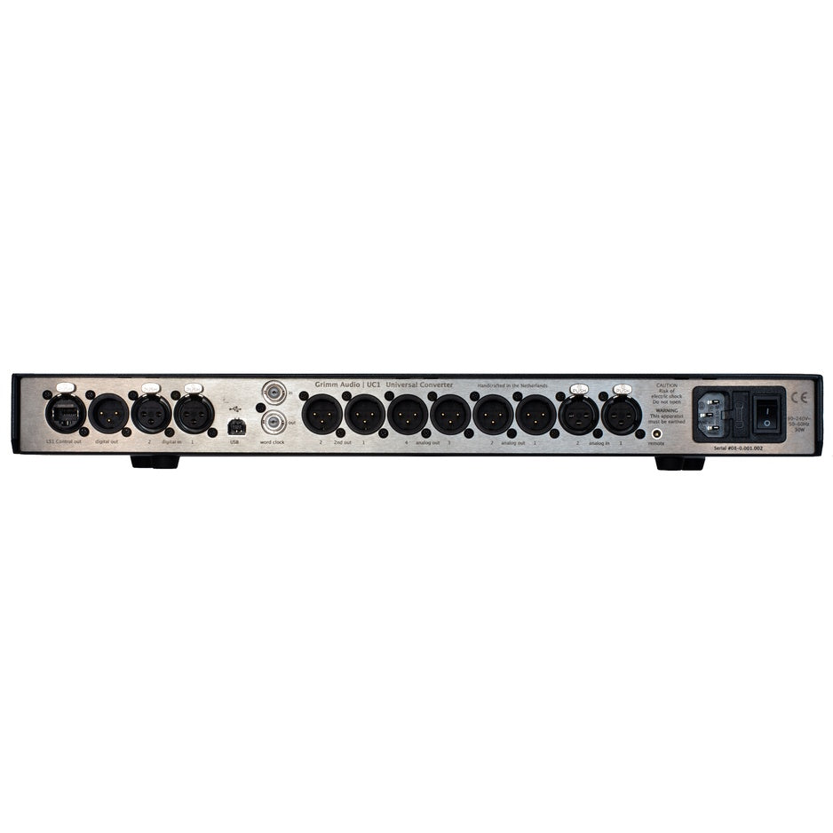 Grimm Audio UC1 Universal ADDA Converter rear panel