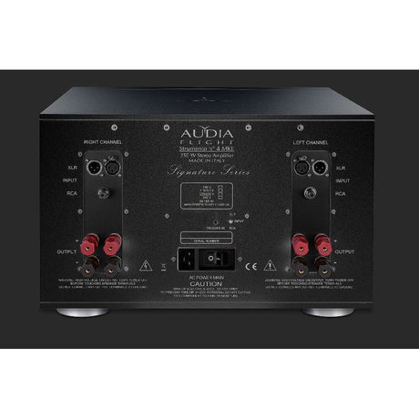 Audia Flight Strumento no.4 mk2 Signature rear panel with XLR and RCA connections