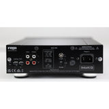 Rega AOS MC Phono Stage rear panel with RCA inputs, loading switches and gain settings