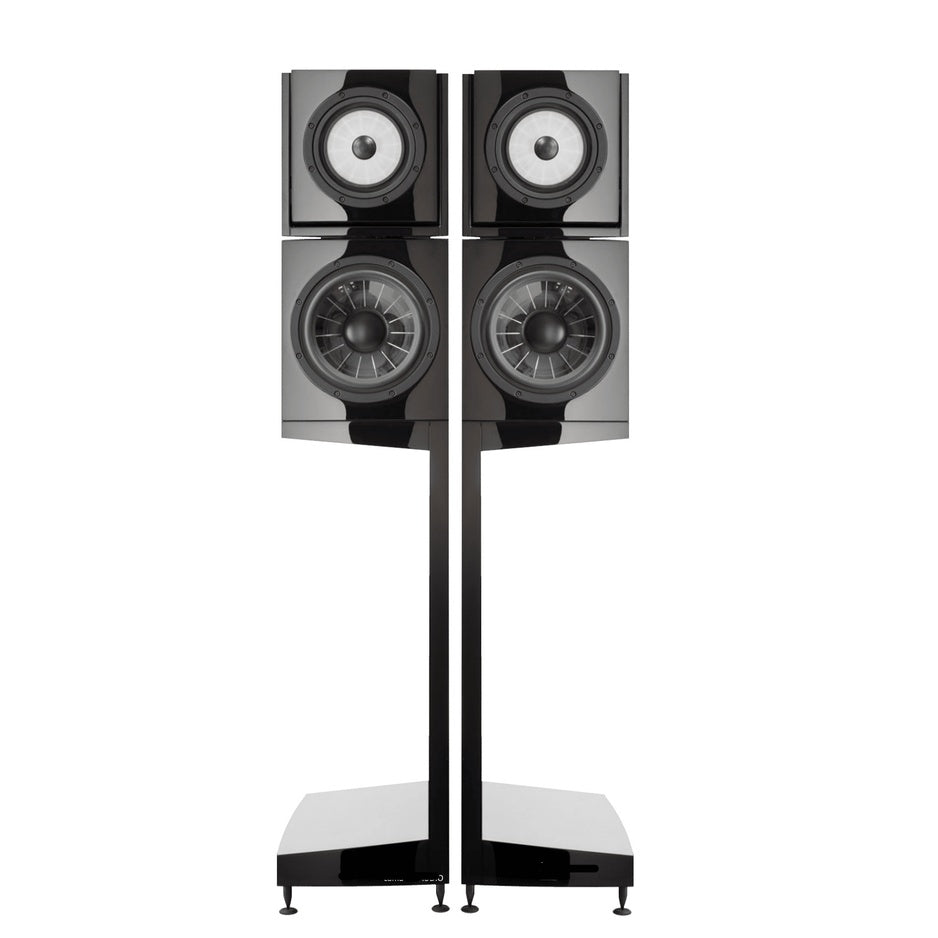 Vienna Acoustics The Kiss Piano Black pair front view