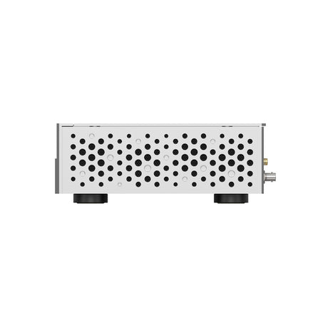 Matrix Audio ND-1 side view showing perforated ventilation and clock input