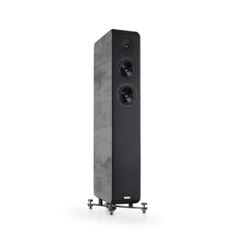 Opera Grand Mezza V2 Floorstanding Speaker angled view Concrete Gray finish