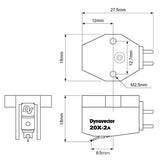 Dynavector DV-20X2A technical drawing