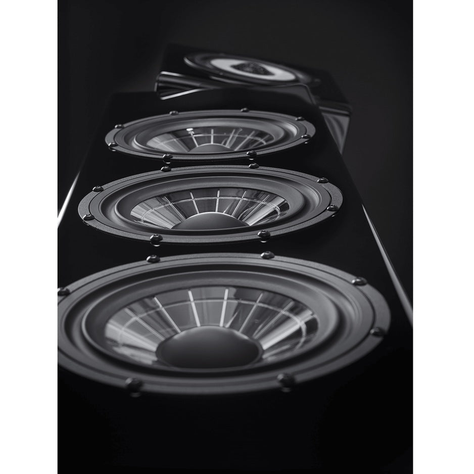 Vienna Acoustics Liszt Reference triple Spidercone woofer array detail