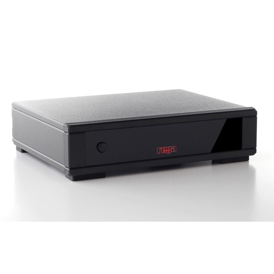 Rega Fono MC MK4 Phono Stage, Black, front view of the phono stage included in the Planar 6 RS AFC package