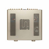 Unison Research Unico Pre V2 Velvet Gold side panel with tube ventilation