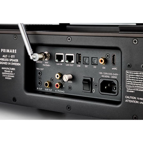 Primare Allt-i-Ett: All In One rear ports