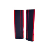 Magnepan 3.7x planar magnetic speakers in red and black finish
