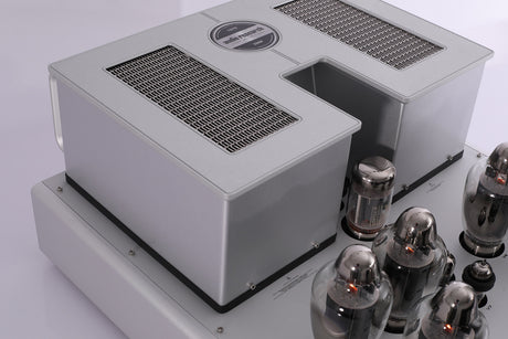 Audio Research Reference 330M Monoblock Amplifier Silver top of back view