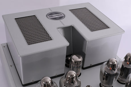 Audio Research Reference 330M Monoblock Amplifier Silver Shows Logo at the back of the amplifier