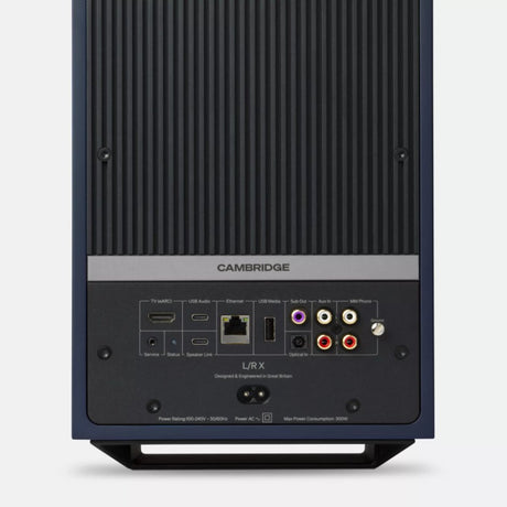 Cambridge Audio L/R X Advanced active stereo streaming speakers black rear ports
