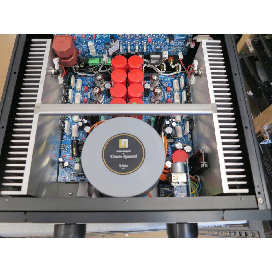 Unison Research Unico 90 dual-mono internal layout, top-down