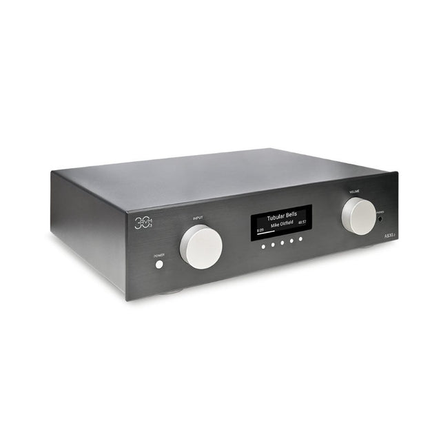 AVM AS 30.3 Integrated Amplifier, Black, three-quarter view facing right