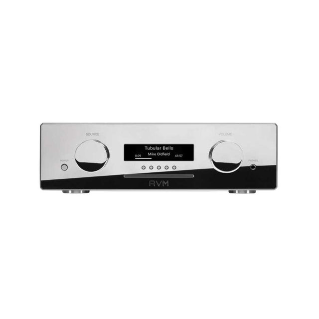 AVM Ovation CS 8.3 S All-in-one CD Receiver Front view in chrome color
