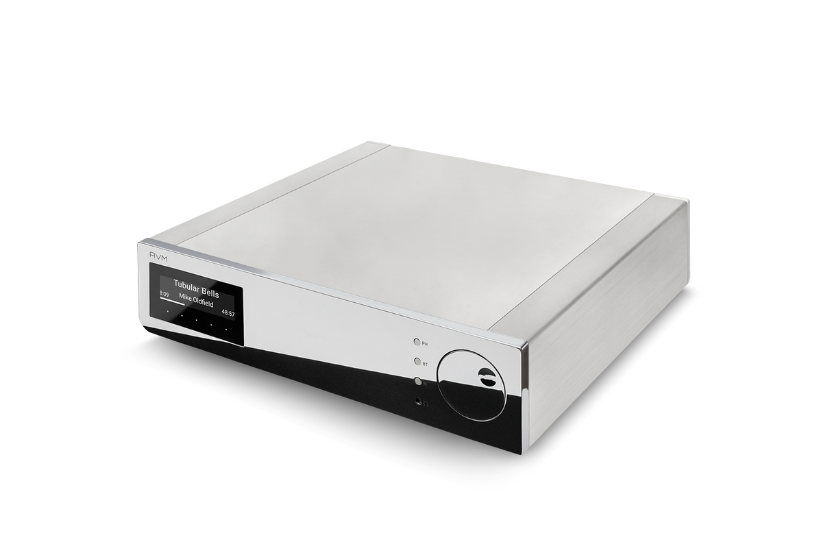 AVM AS2.3 Integrated Amplifier Diagonal Top View2 Cellini Chrome