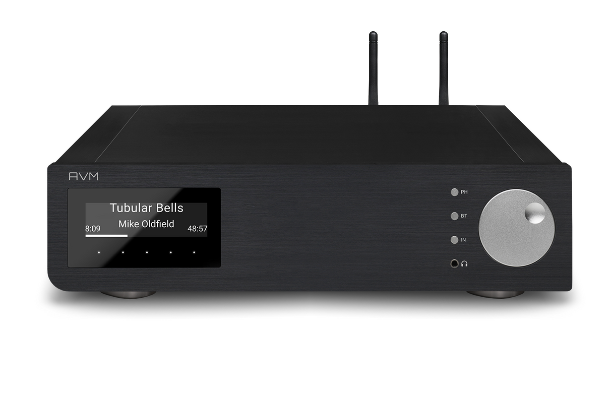 AVM AS2.3 Integrated Amplifier Front View Black